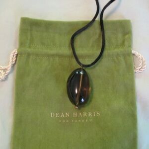 Dean Harris Smoky Quartz Gemstone Pendant Necklace - Gorgeous Stone Rare NWT